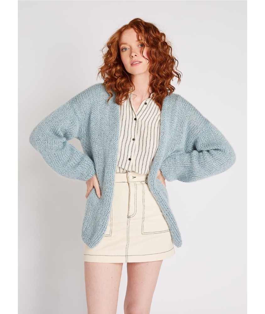 Patron tricot Gilet long mohair - Bergère de France