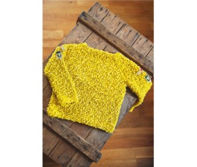 Patron tricot gratuit Pull empiècement top down