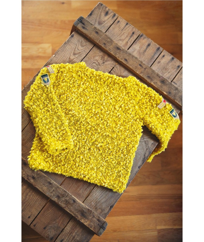 Patron tricot gratuit Pull empiècement top down