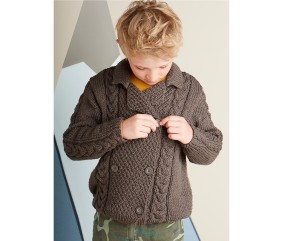 Patron tricot gratuit Veste croisée à torsades