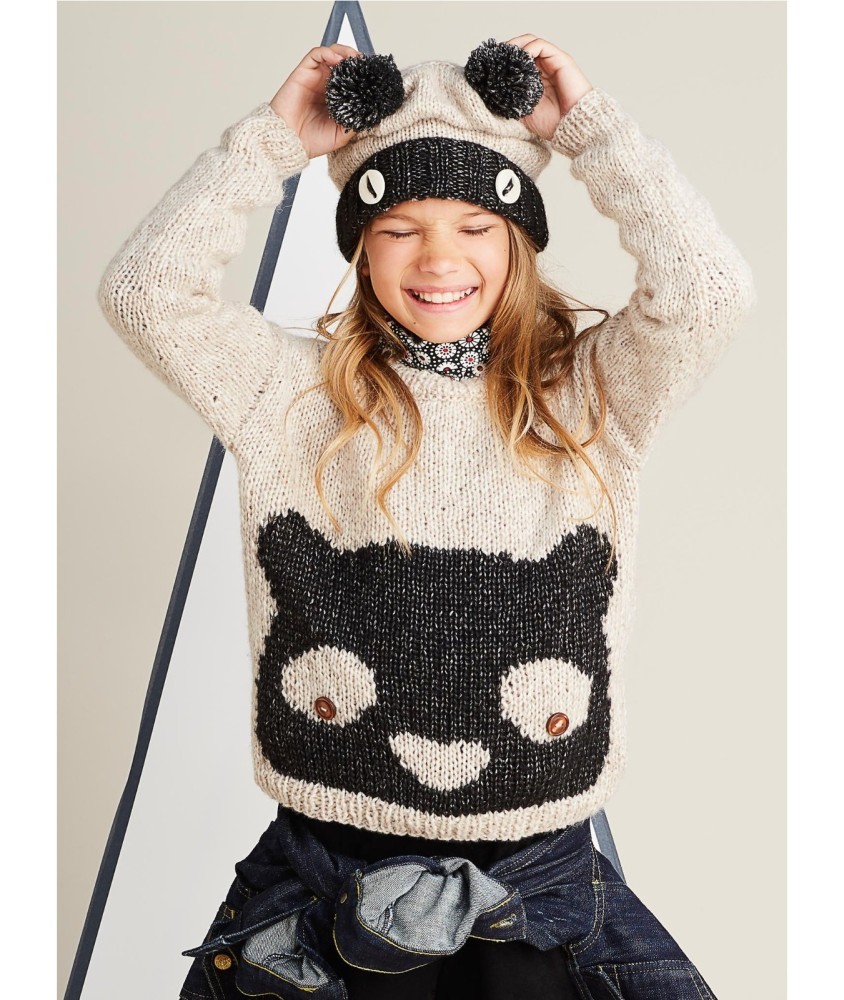 Patron tricot Pull panda - Bergère de France