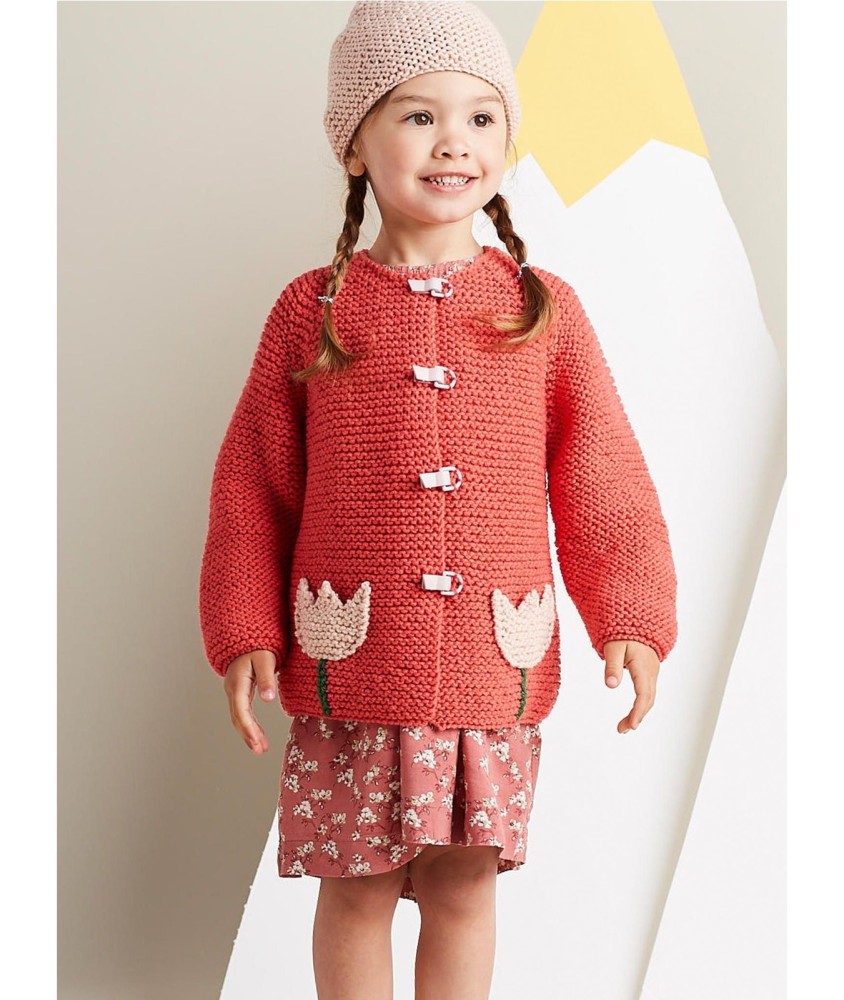 Patron tricot gratuit Gilet au point mousse