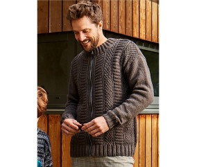 Patron tricot Gilet zippé col rond - Bergère de France