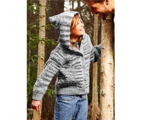Patron tricot gratuit Blouson empiècement à capuche