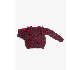 Patron tricot gratuit Pull losanges ajourés col rond