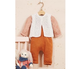 Patron tricot gratuit Gilet torsades sans manches