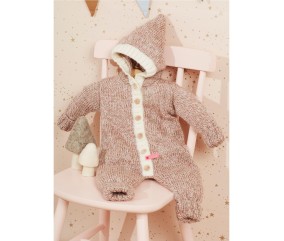 Patron tricot gratuit Combinaison chinée à capuche