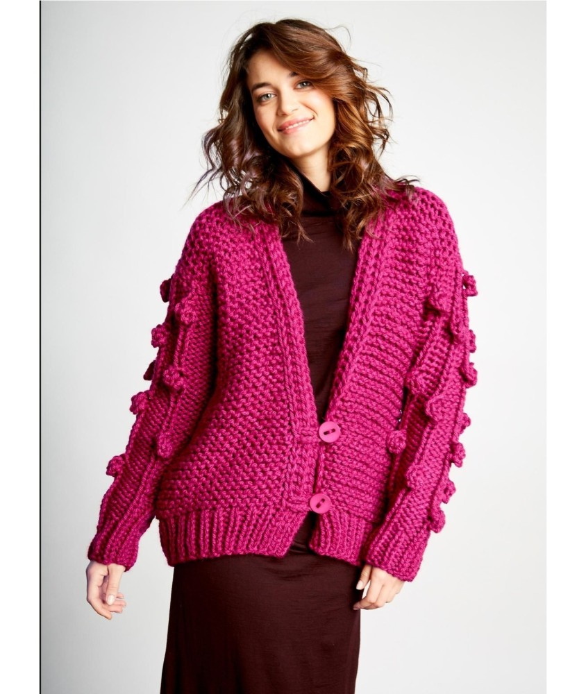 Patron crochet gratuit Veste manches travaillées