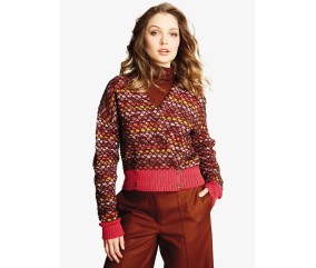 Patron tricot gratuit Cache-cœur fin multicolore