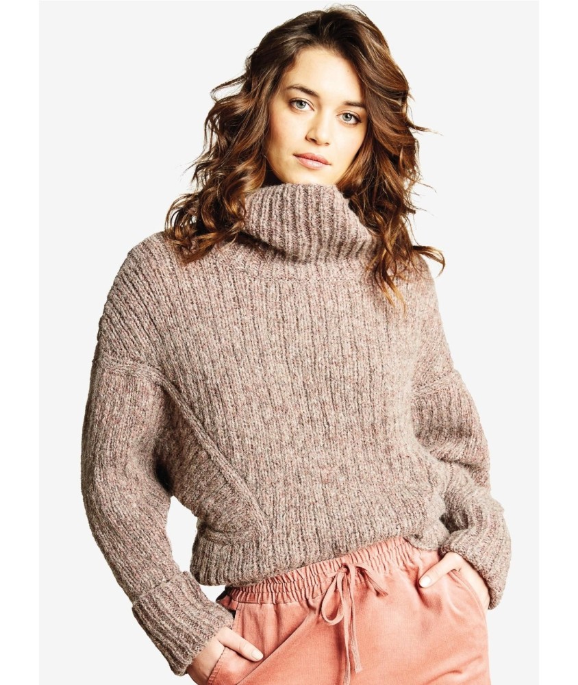 Patron tricot Pull évasé à côtes - Bergère de France
