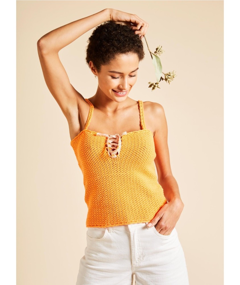 Patron crochet Top bretelles fines - Bergère de France