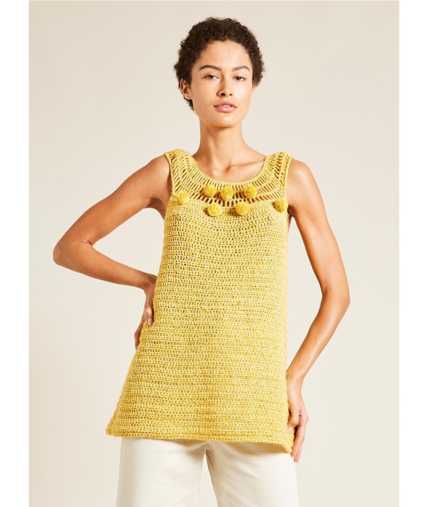 Patron gratuit Top au crochet et son col ajouré