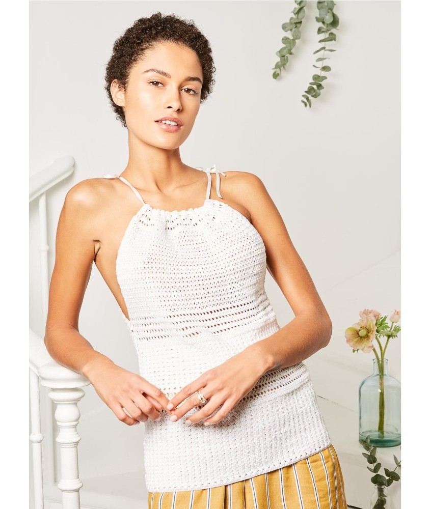 Patron crochet Top au crochet - Bergère de France