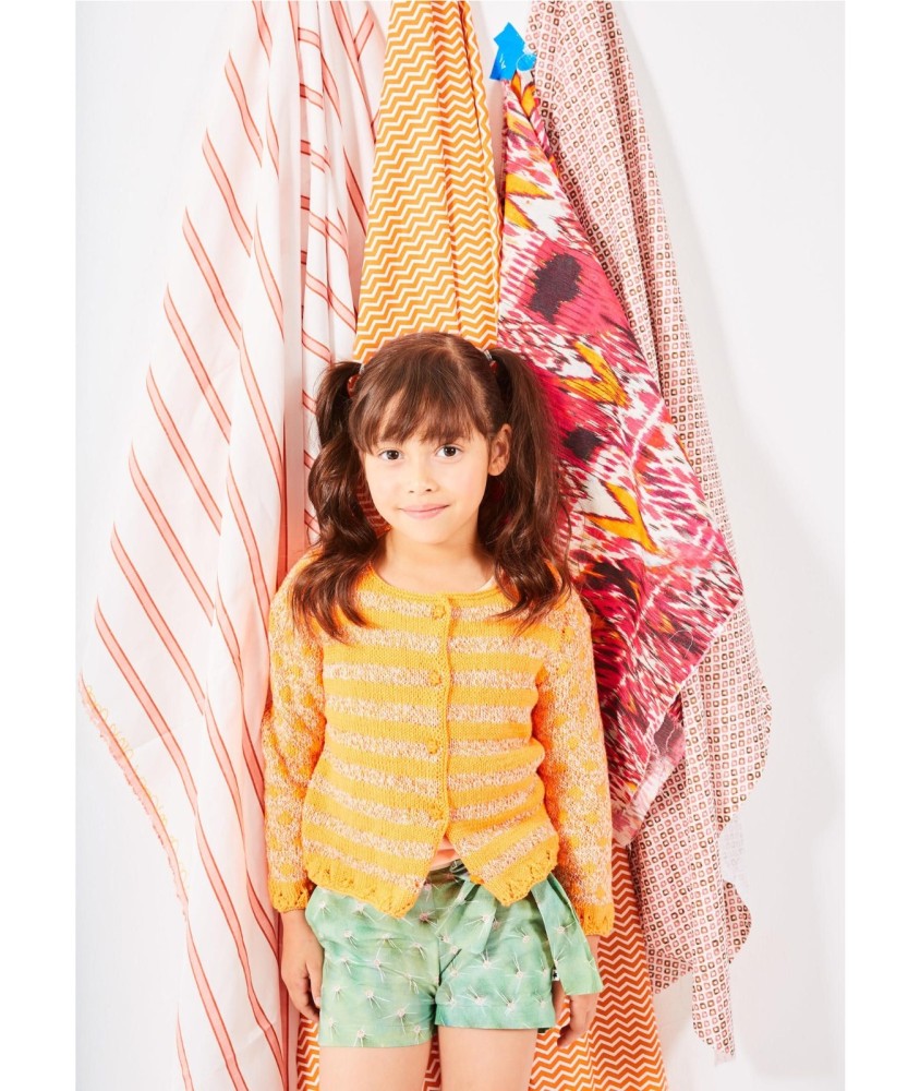 Patron tricot gratuit Gilet jacquard col rond