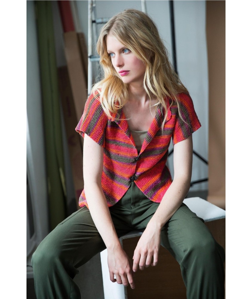 Patron tricot gratuit Cardigan manches courtes