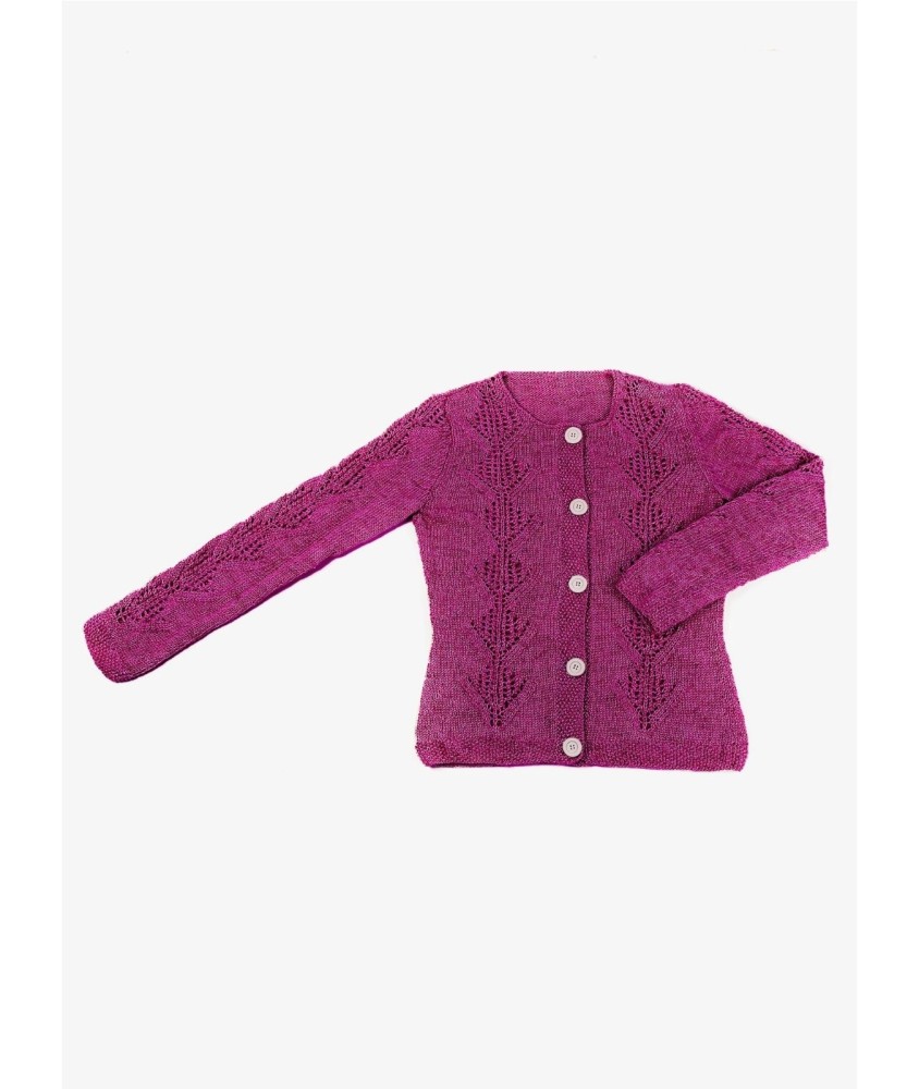 Patron tricot gratuit Gilet fin aux motifs ajourés