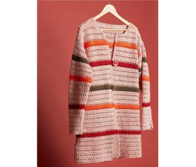 Patron crochet gratuit Veste longue au crochet