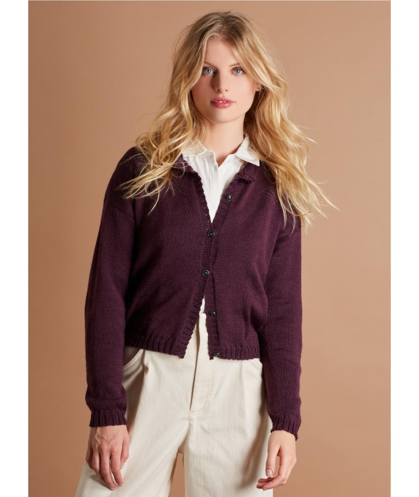 Patron tricot Gilet court col rond - Bergère de France