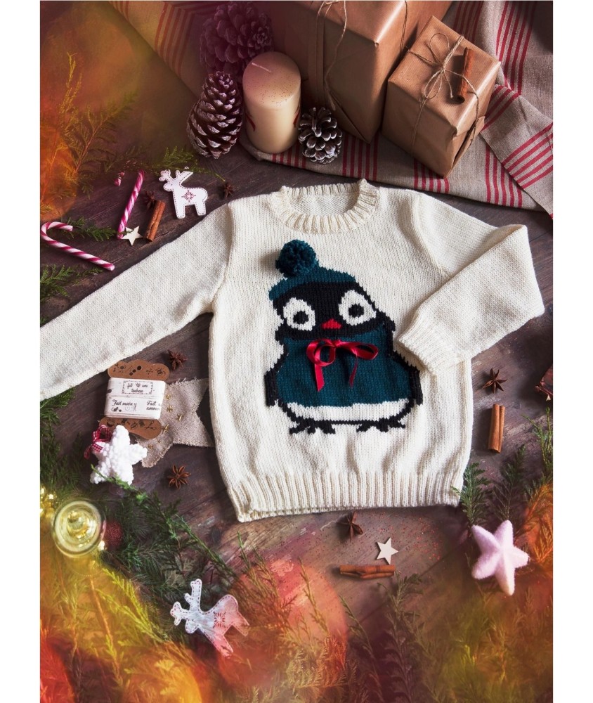 Patron tricot Pull Noël enfant - Bergère de France