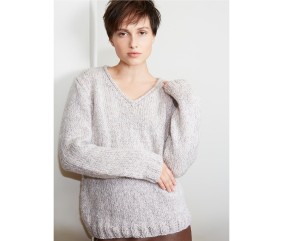 Patron tricot Pull moelleux col V - Bergère de France