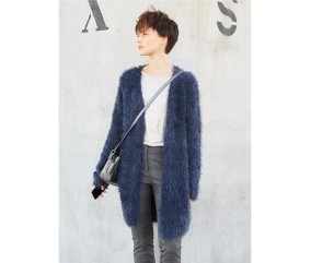 Patron tricot Gilet long poilu - Bergère de France