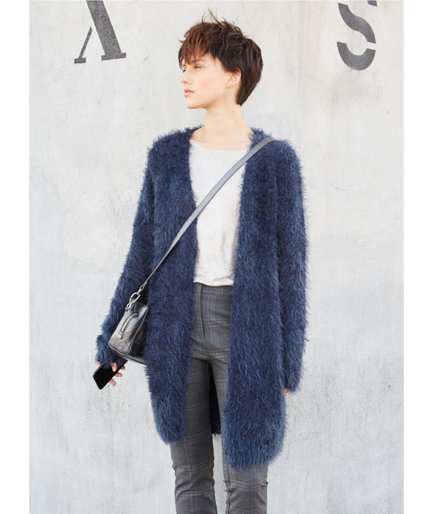 Patron tricot Gilet long poilu - Bergère de France