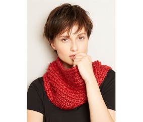 Patron tricot gratuit Snood à grosses côtes