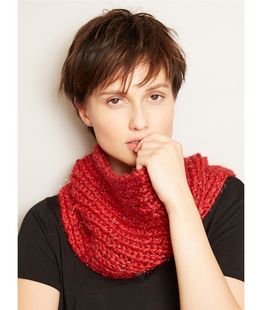 Patron tricot gratuit Snood à grosses côtes