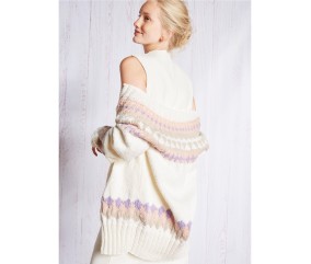 Patron gratuit Gilet zippé jacquard en empiècement