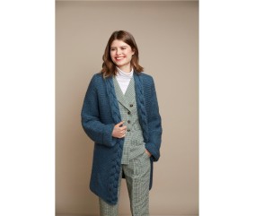 Patron gratuit Veste chaude bordure à grosse torsade