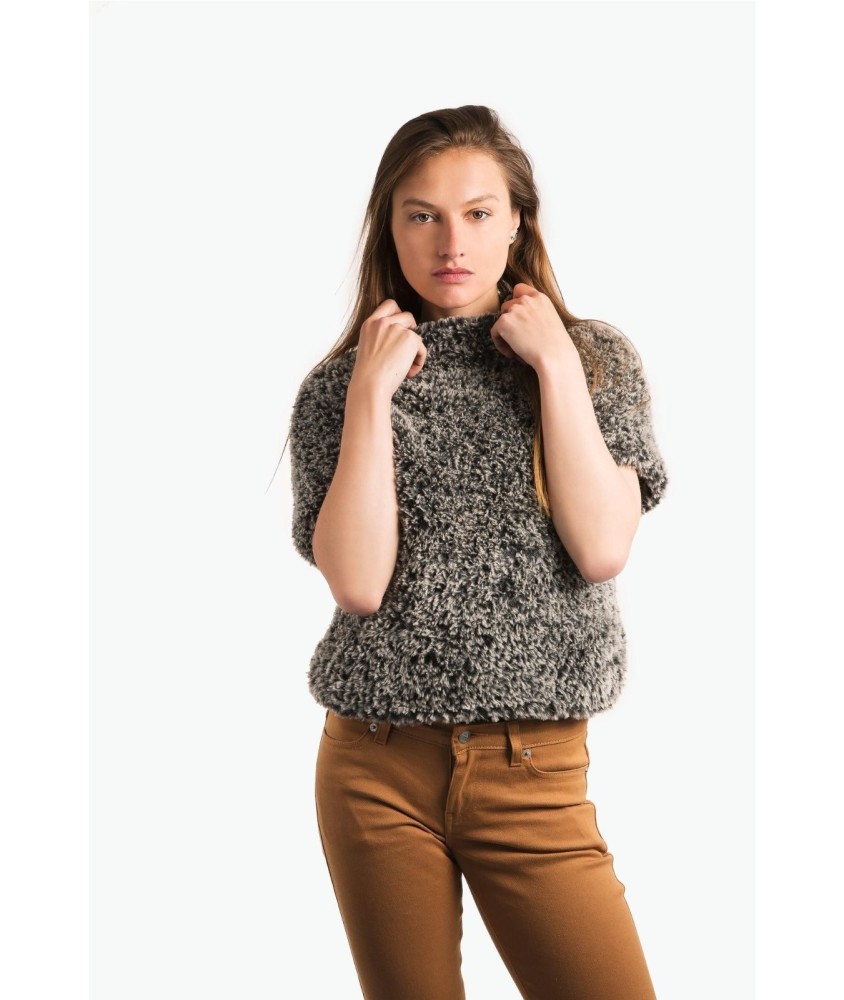 Patron tricot gratuit Pull manches courtes femme