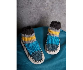 Patron tricot Chaussons lignés - Bergère de France