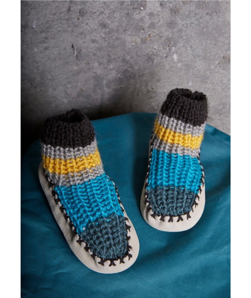 Patron tricot Chaussons lignés - Bergère de France