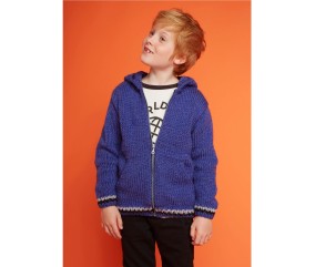 Patron tricot gratuit Gilet zippé à capuche