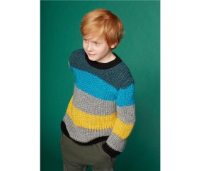 Patron tricot Pull côtes perlées - Bergère de France
