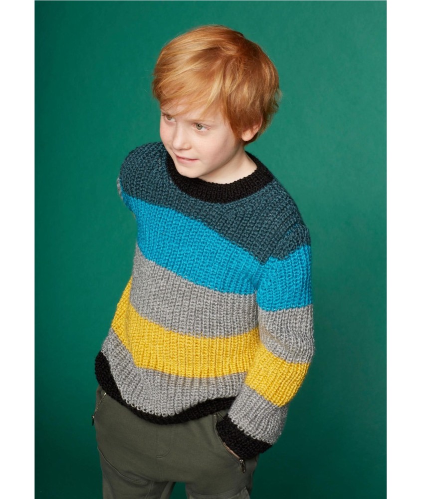 Patron tricot Pull côtes perlées - Bergère de France