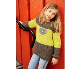 Patron tricot gratuit Pull côtes fantaisies