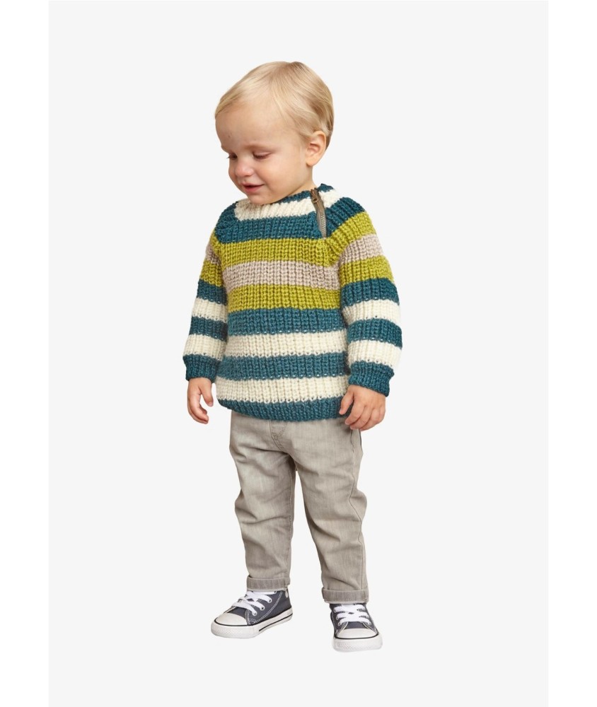 Patron tricot Pull rayé - Bergère de France
