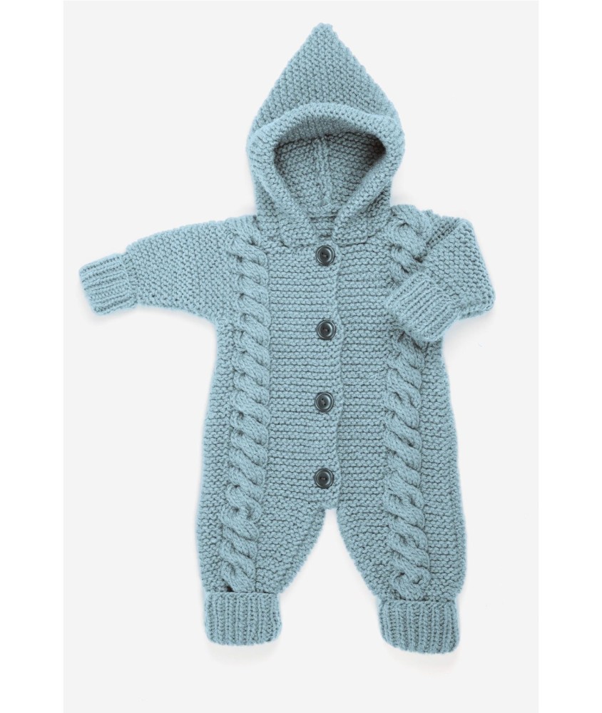 Patron tricot gratuit Combinaison à capuche
