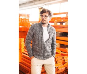 Patron tricot Gilet zippé à poches - Bergère de France