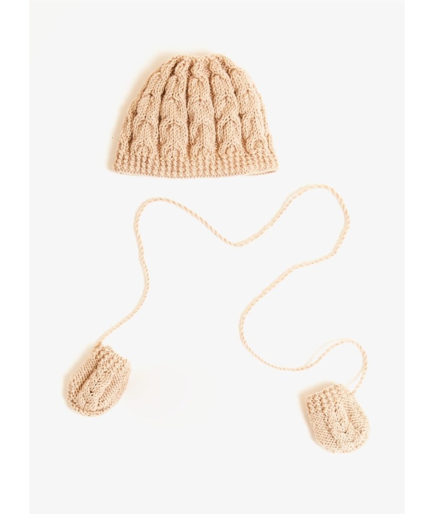 Patron tricot Bonnet et moufles - Bergère de France