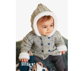 Patron tricot gratuit Manteau à capuche doublée
