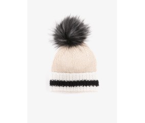 Patron gratuit Bonnet tricolore à pompon fourrure