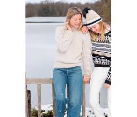 Patron tricot gratuit Pull manches à torsades