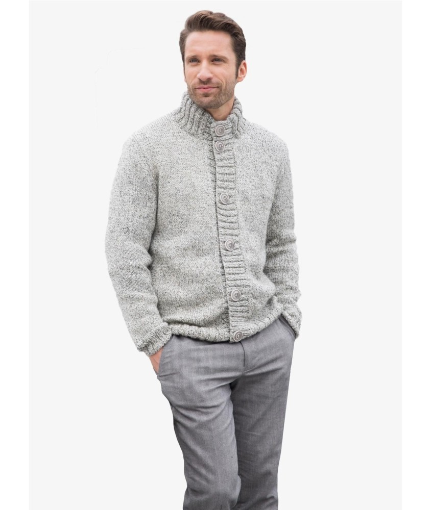 Patron tricot Gilet col montant - Bergère de France