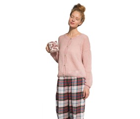 Patron tricot gratuit Cardigan court mohair