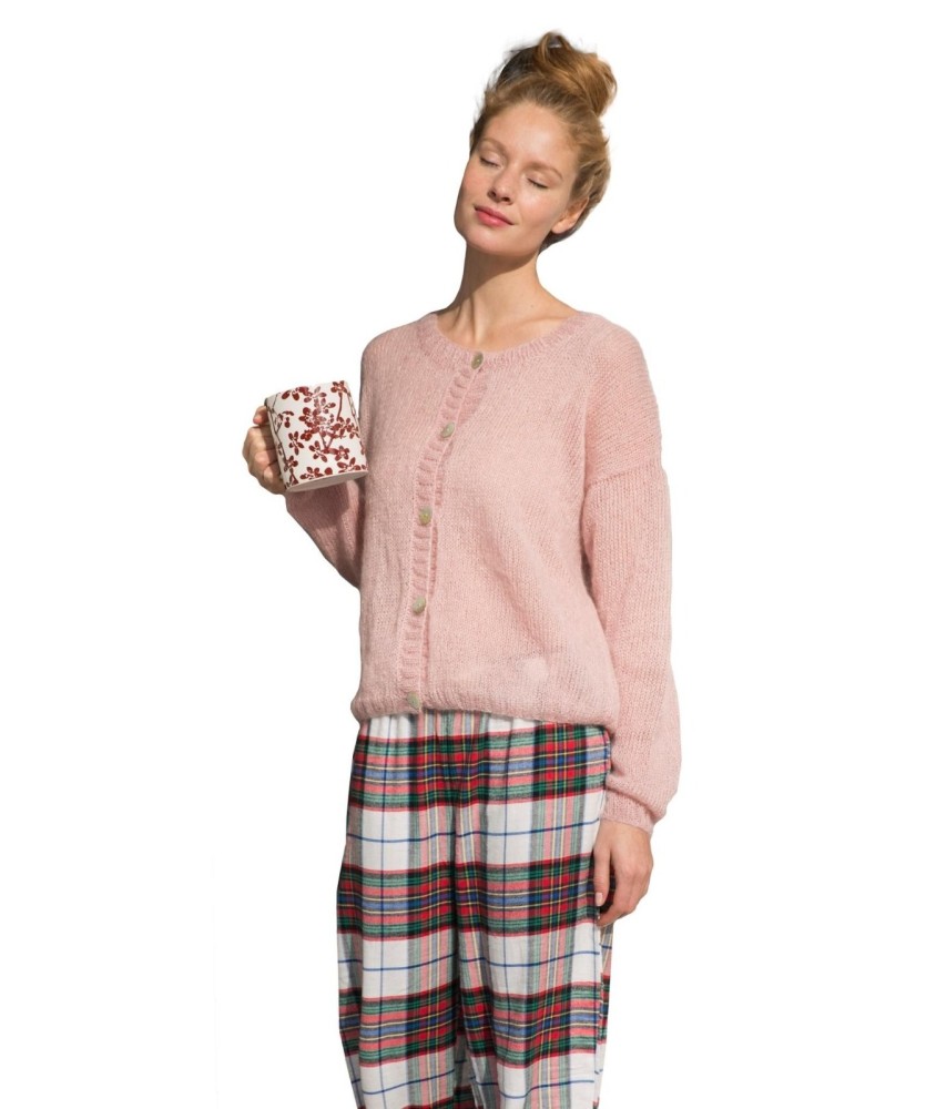 Patron tricot gratuit Cardigan court mohair