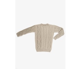 Patron tricot gratuit Pull col rond à torsades