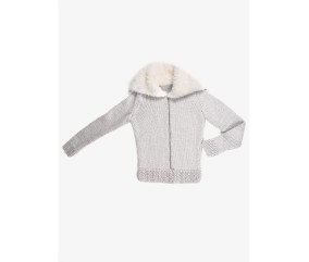 Patron tricot gratuit Blouson zippé col fourrure