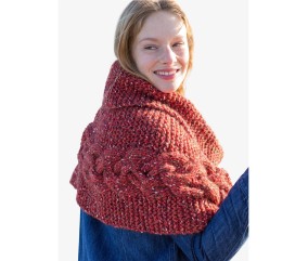Patron tricot gratuit Chauffe épaule à grosse torsade